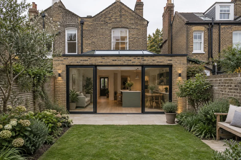 AI-generated concept illustrating house extensions; not a company project
