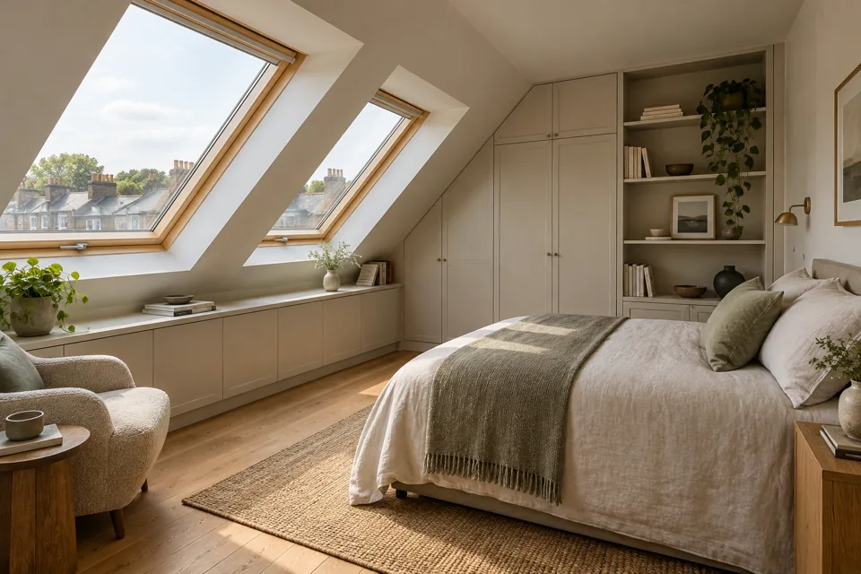 AI-generated concept illustrating loft conversions; not a company project